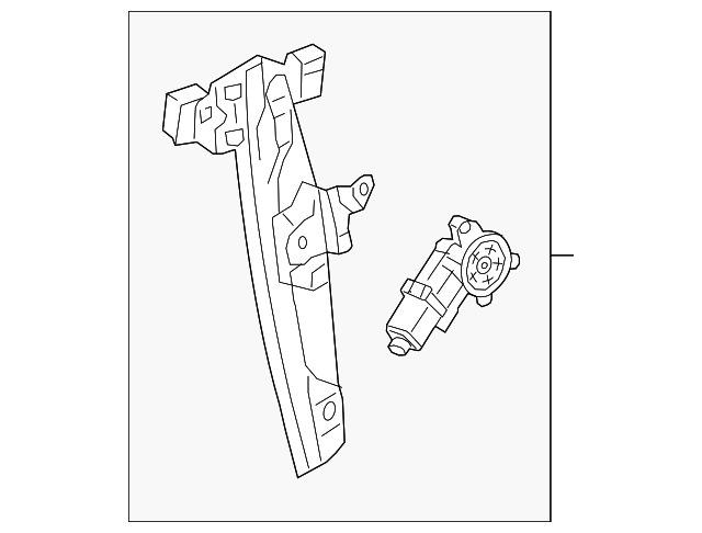 Rear Passenger Side Power Window Regulator and Motor Assembly - GM (95389086)