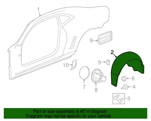 20142015 Chevrolet Camaro Rear Driver Side Wheelhouse Liner 22829473
