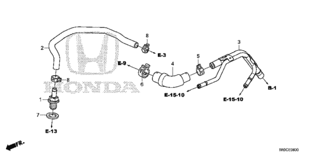 Genuine Honda 17137-RNA-A00 Breather Pipe
