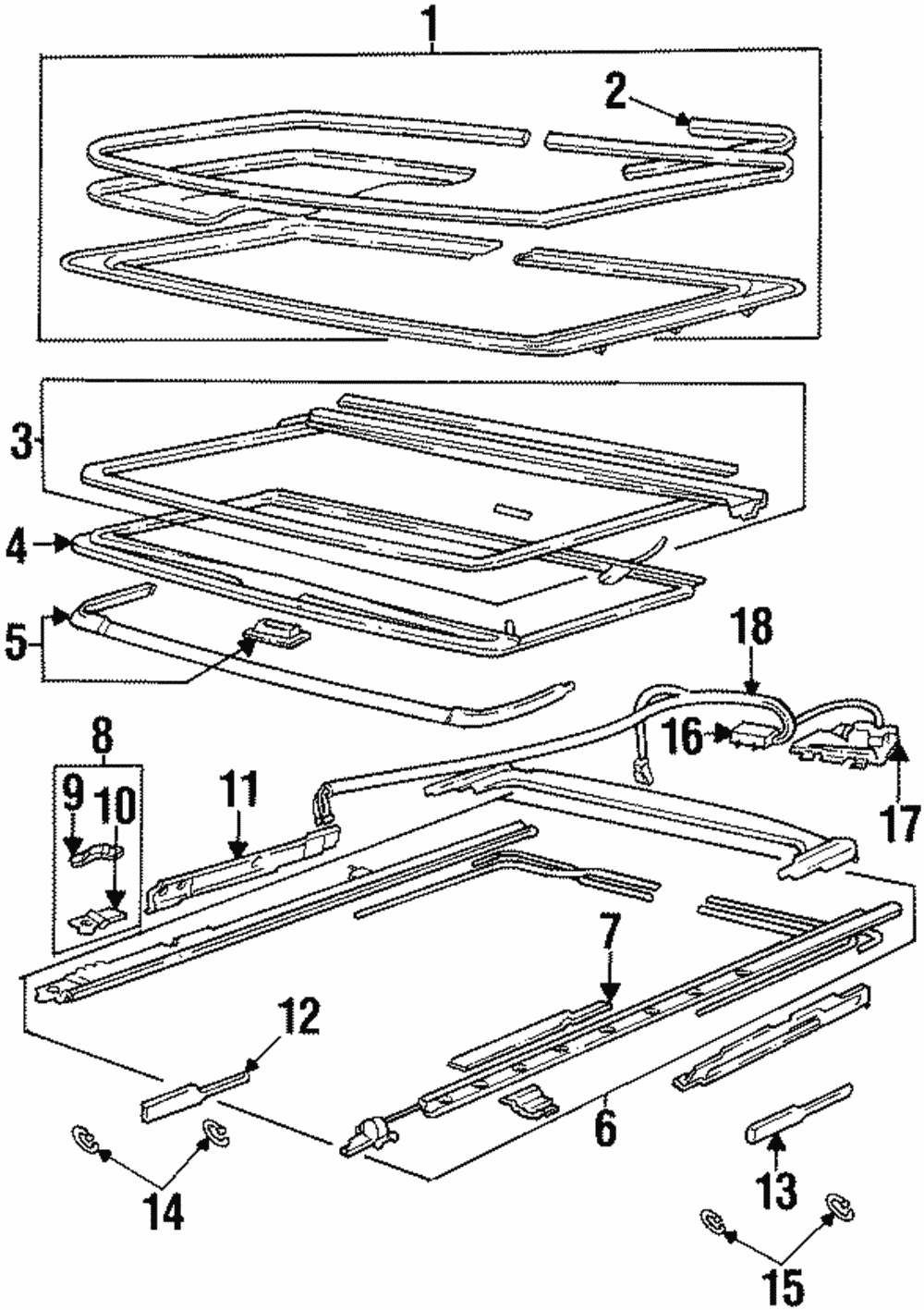 Weatherstrip Assembly, Sun Roof Wdo    <Use 1C3K 4020A> - GM (12371669)