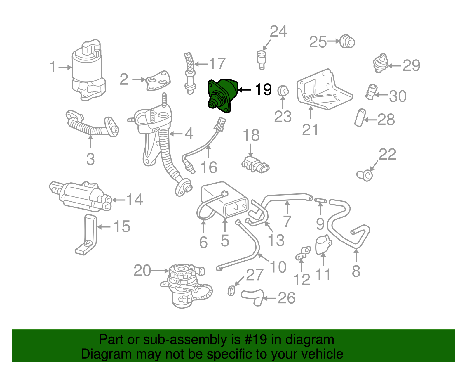 Idle Air Control Valve - GM (19333189)