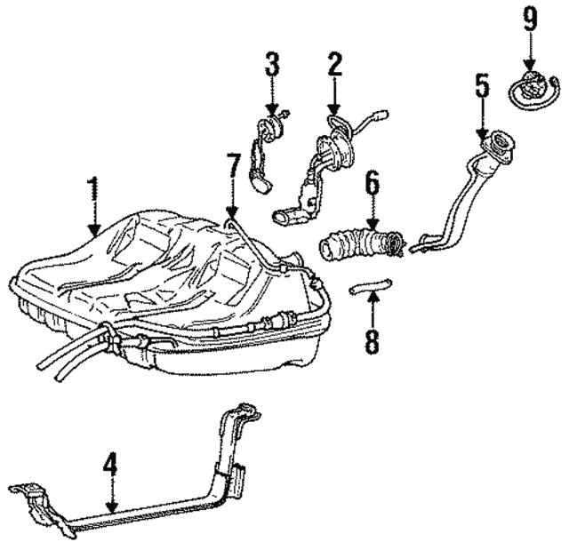 19911994 Mitsubishi Eclipse Fuel Tank Assembly MB846493 OEM Parts Online