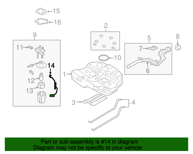 Genuine Fuel Gauge Sending Unit for 20122014 Hyundai Sonata Part
