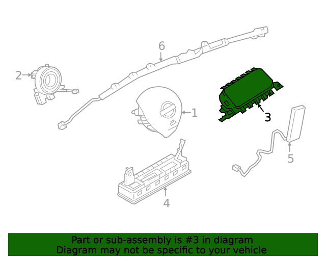 2018-2019 Nissan Kicks Passenger Inflator Module 98515-5RL8A ...