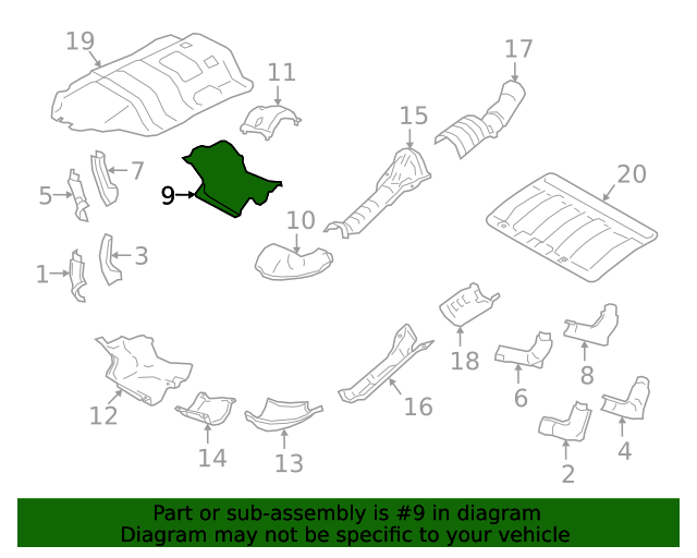 44651AG430 Heat Shield 2019 2020 Subaru Crosstrek World OEM Parts