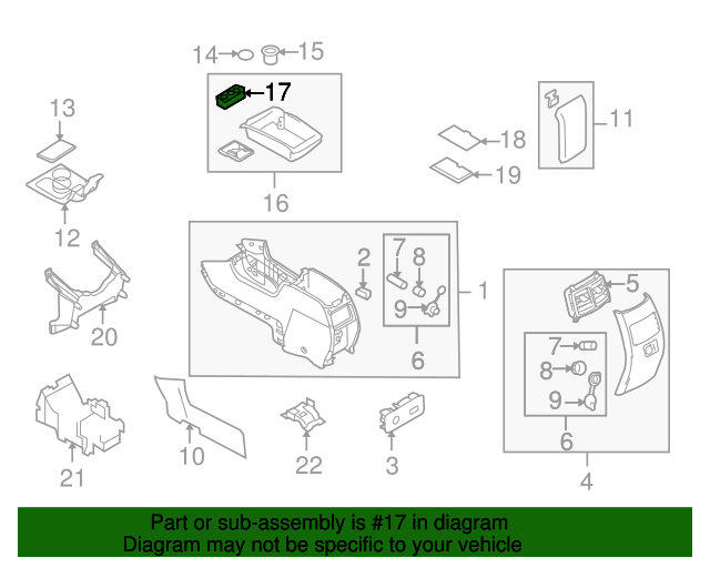20072019 Ford Coin Holder 7A1Z78045C22A Varsity Ford