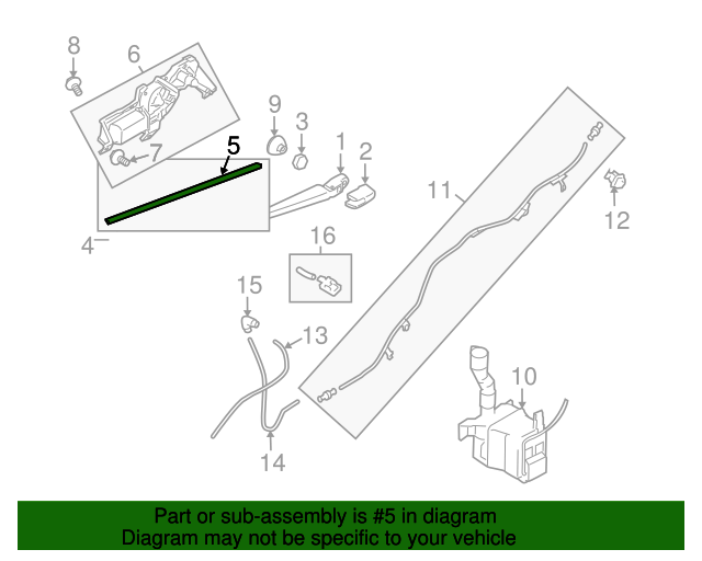 20062019 Subaru Wiper Blade Refill SOA591R614 OEM Parts Online