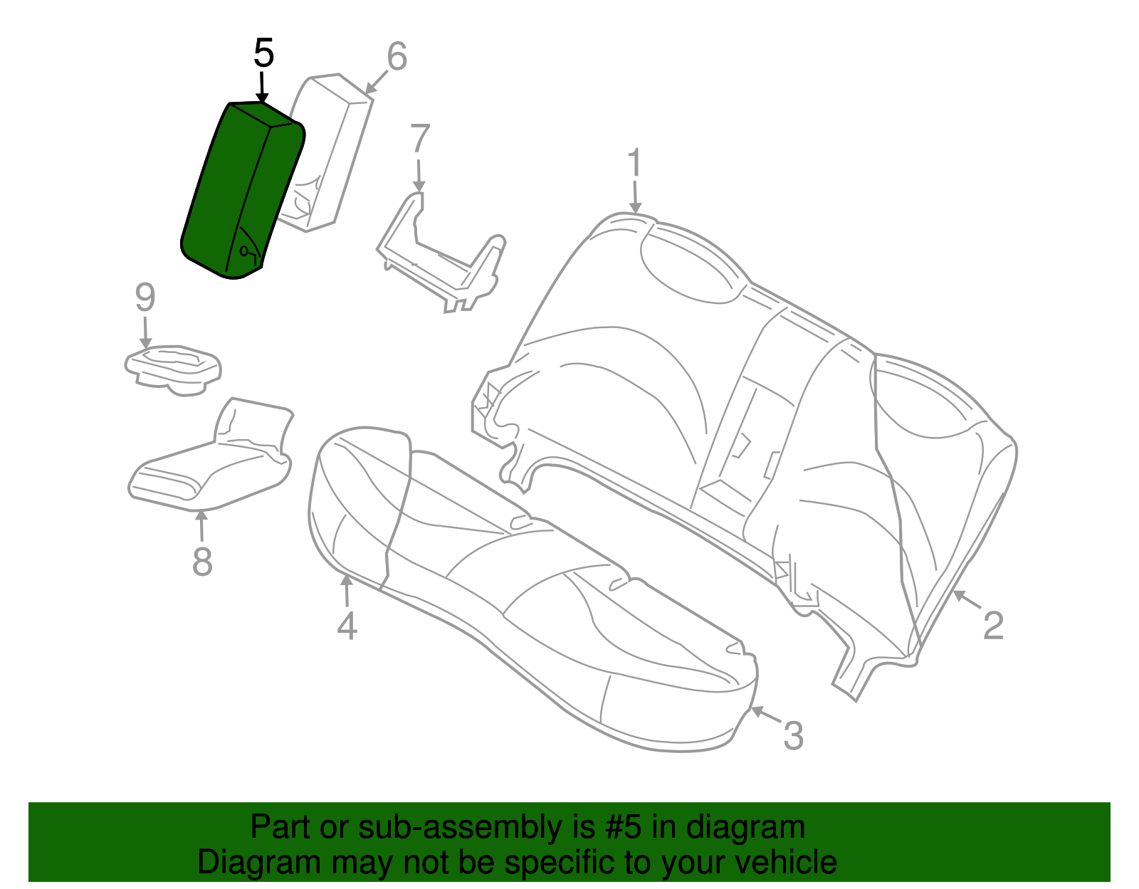 Armrest Cover - Ford (YW7Z-5467244-BAA)