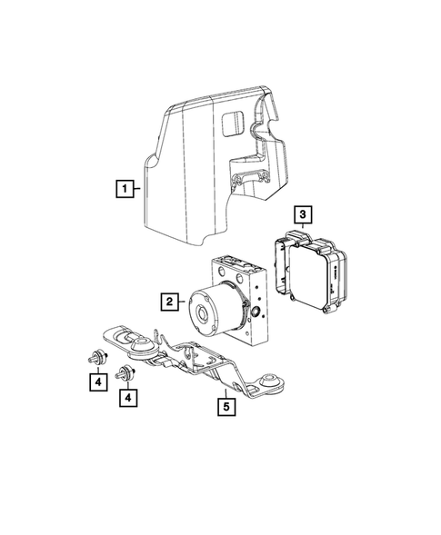 Hydraulic Control Unit, Brake Tubes and Hoses for 2018 Chrysler Pacifica #1