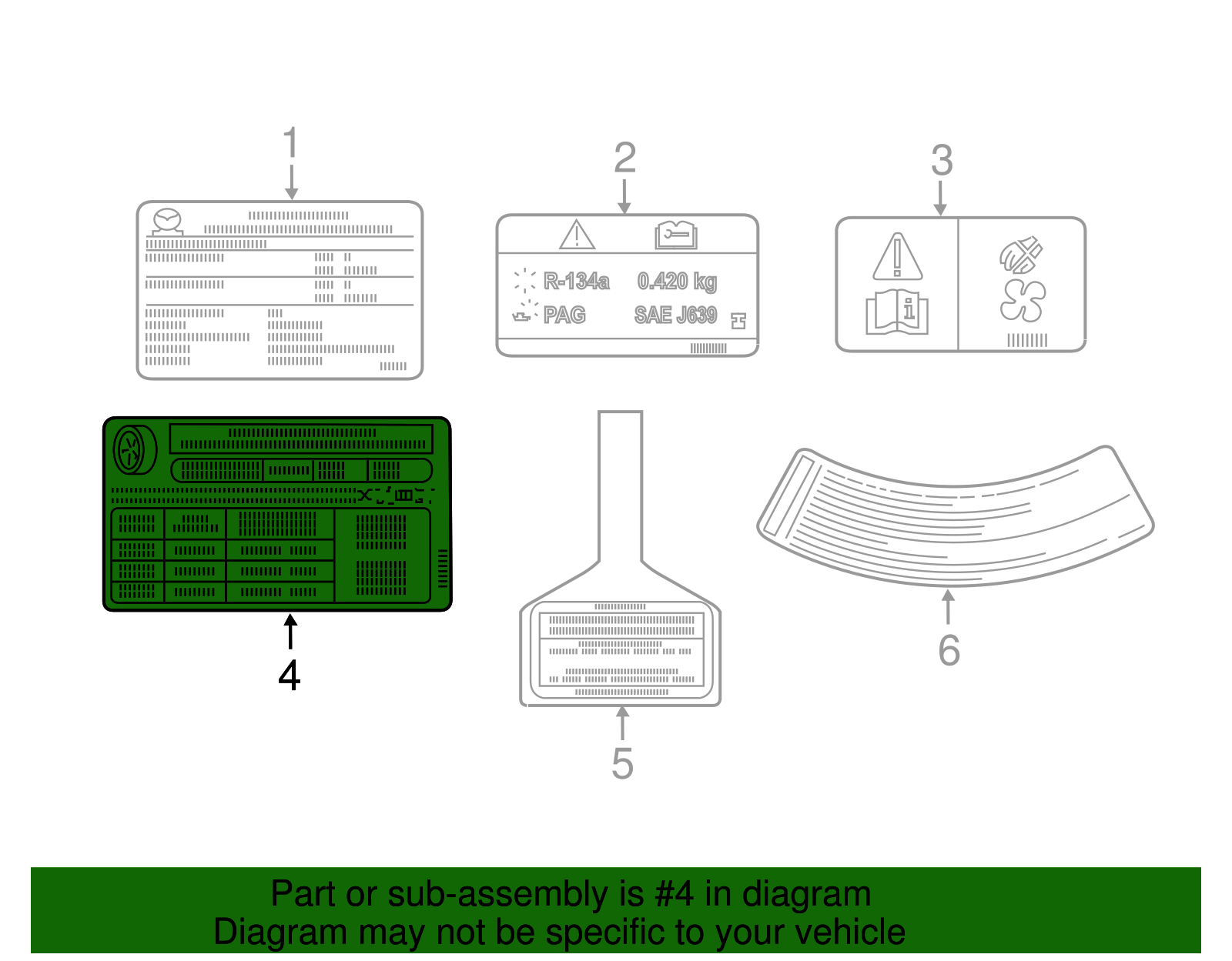 Tire Info Label - Scion (42661-WB002)