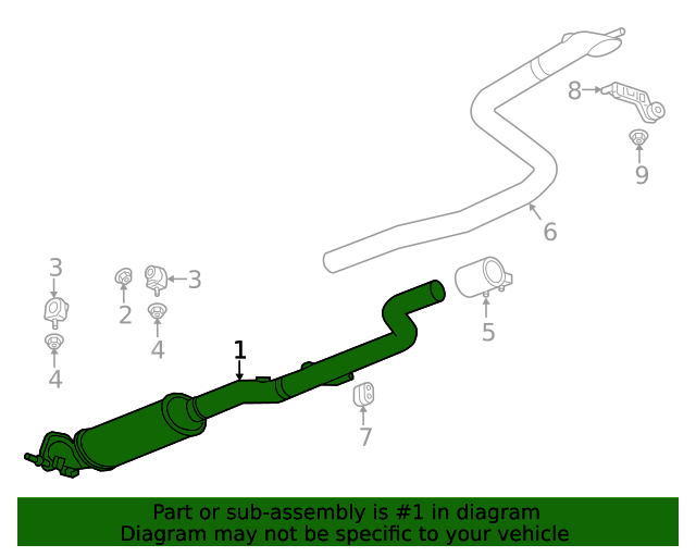 20172019 Chevrolet Cruze Nitrogen Oxides Catalytic Converter with Exhaust Pipe 39146546 GM