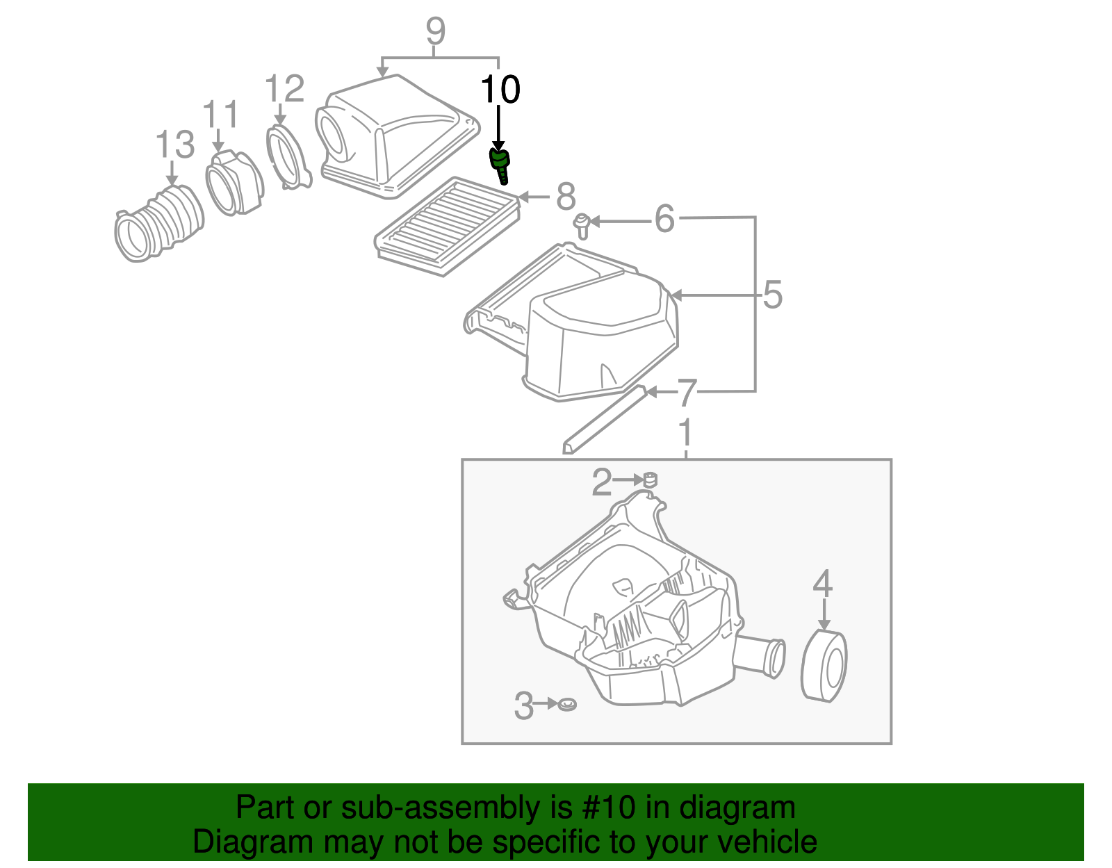 Air Cleaner Housing Cover Bolt - GM (12482803)