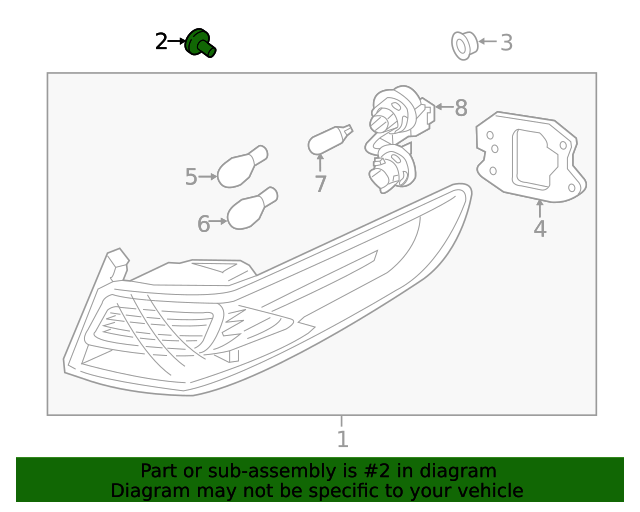 92485-2H000 - Tail Lamp Assembly Clip 2010-2022 Kia | Kia Cheap Parts