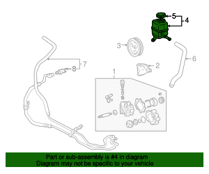 44360-60210 - Power Steering Reservoir 1998-2007 Lexus LX470 ...