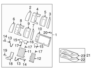 2008-2015 Cadillac CTS Ebony Rear Seat Pull Strap 25891462