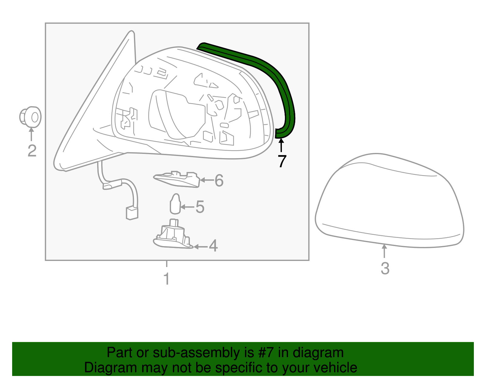 Mirror Glass - Toyota (87931-48340)