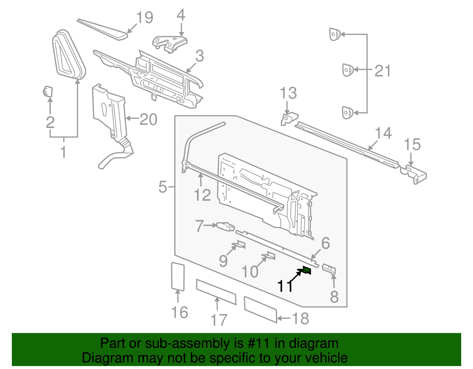 Bracket, Pubx Cover S/Rl  W/Screw - GM (88937331)
