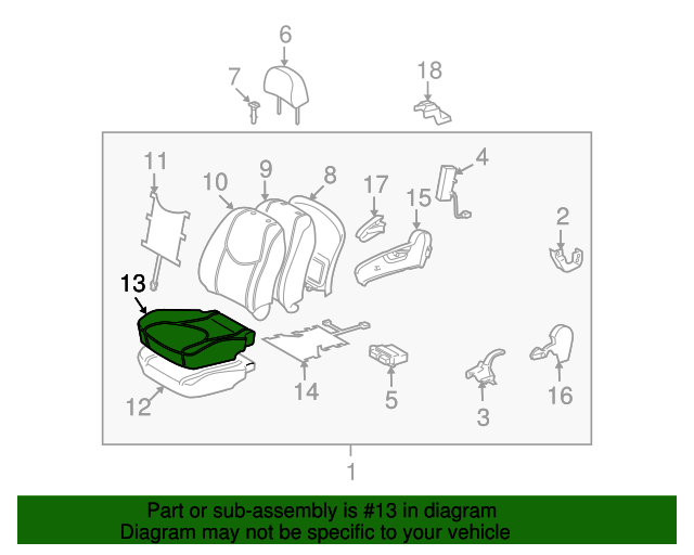 TOYOTA Genuine 71071-42370-B1 Seat Cushion Cover