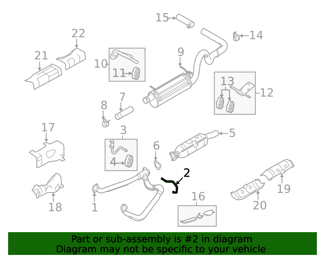 Ford F7UZ-5K291-BA - Exhaust System Hanger Bracket - 2005-2019 Ford ...