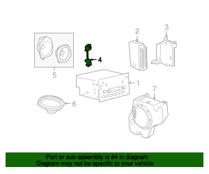 GM Genuine Parts 15186674 Windshield Side Garnish Molding With Radio Speaker