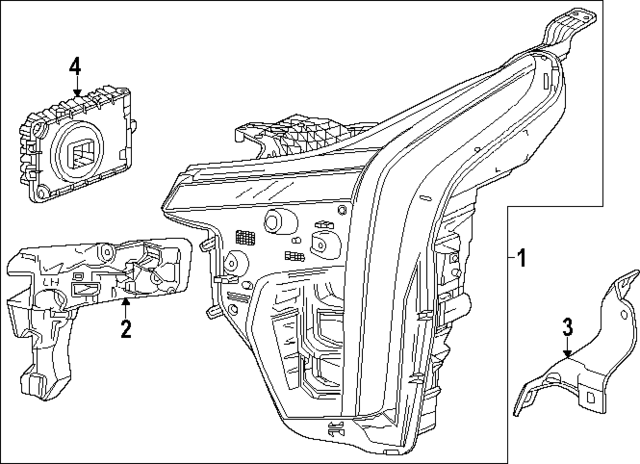 Genuine OEM GM Part - F Headlamp 2024 Cadillac XT4 42864518 