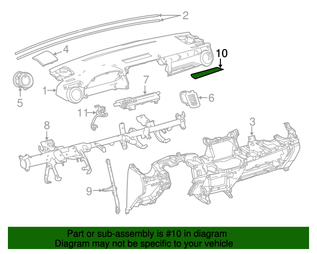 TOYOTA Genuine 58805-0R010-E0 Console Panel Sub Assembly