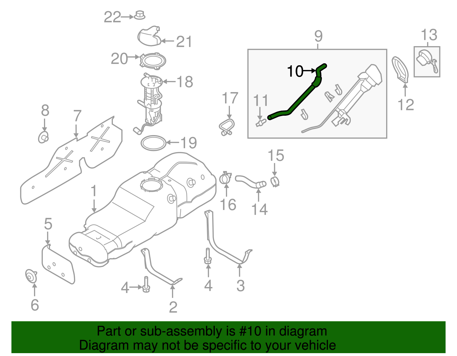 2017-2024 Nissan Drain Hose 18791-EZ30C | Burien Nissan Parts