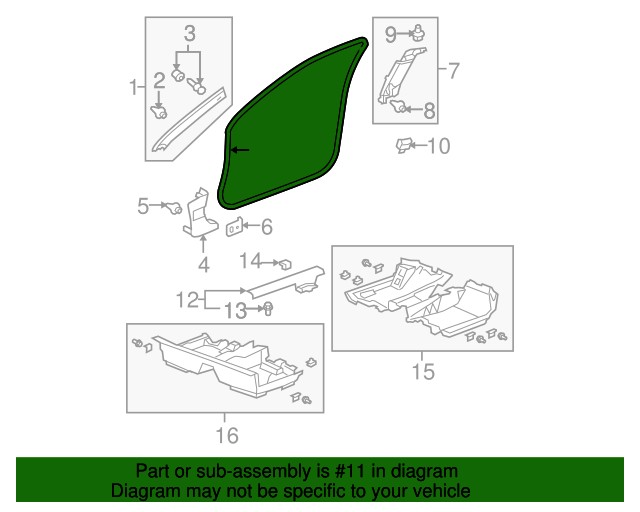 20082012 Honda Accord Door WeatherStrip 72850TA5A02 XportAuto
