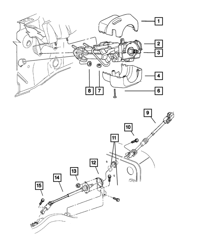 2001 Jeep Wrangler Steering Column 55314994AA My Mopar Parts