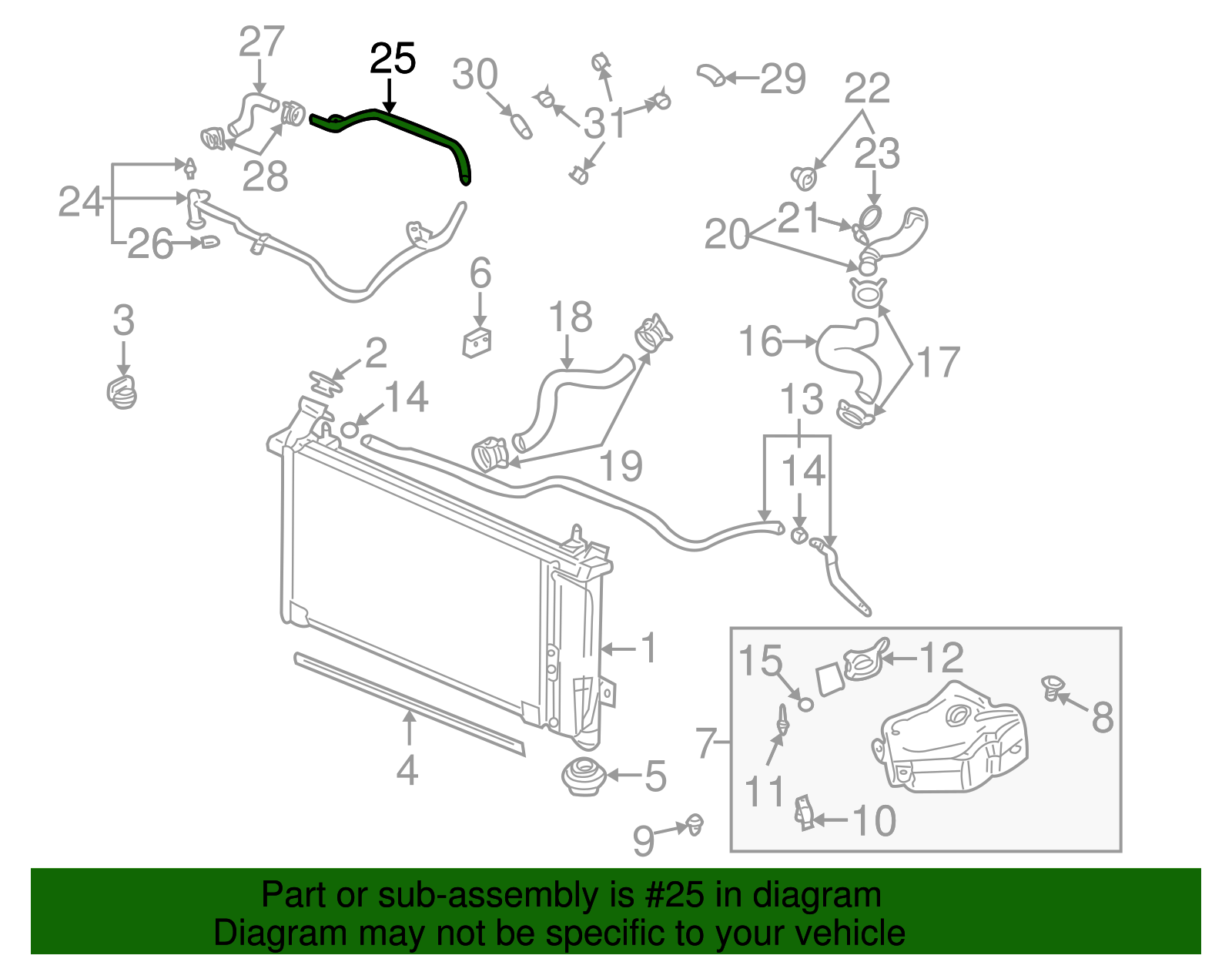 HVAC Heater Inlet Pipe - GM (12570811)