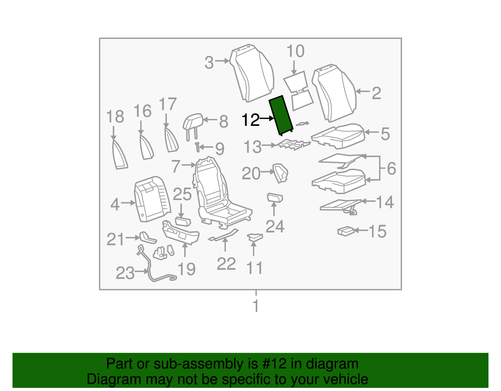 Wire, P/Seat Black Pad Supt - GM (10376382)