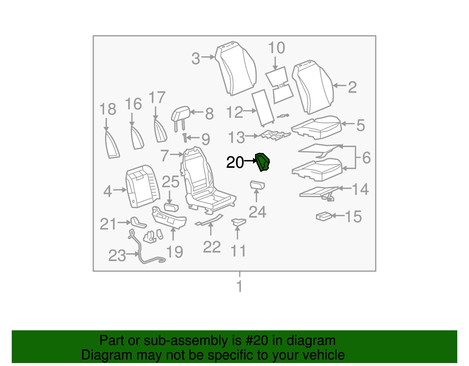 Panel, P/Seat Cushion Inner Fin - GM (10371636)