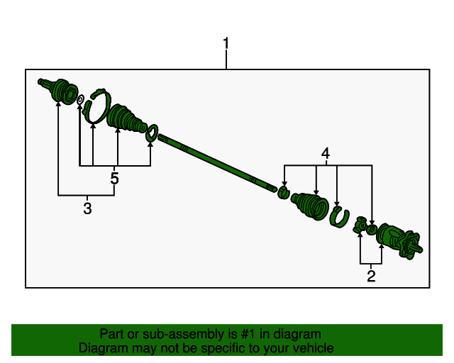 OEM 20002009 Honda S2000 Drive Shaft Assembly, L 42311S2A951