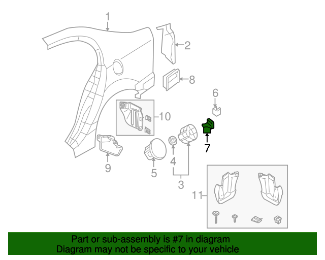 74490SNAA00 Grommet Assembly, Fuel Cap 20062011 Honda Civic