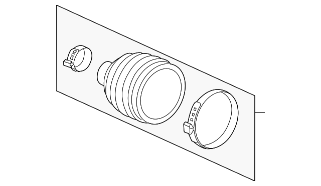 Front Passenger Side Wheel Half-Shaft Constant Velocity (CV) Outer Boot Kit with Clamps and Ring - GM (95908469)