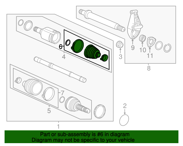 20132022 GM Front Driver Side Wheel HalfShaft Constant Velocity (CV