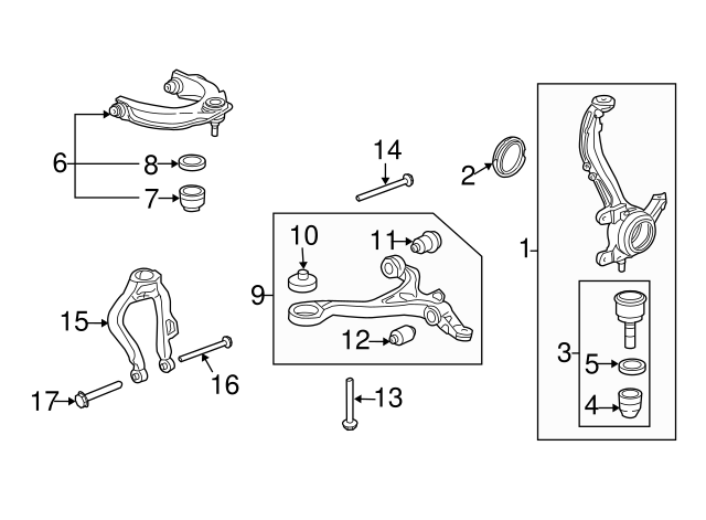 Genuine Honda 51393-TE1-A01 Front Arm Lower Bush Genuine Honda 51393-TE1-A01 Front Arm Lower Bush