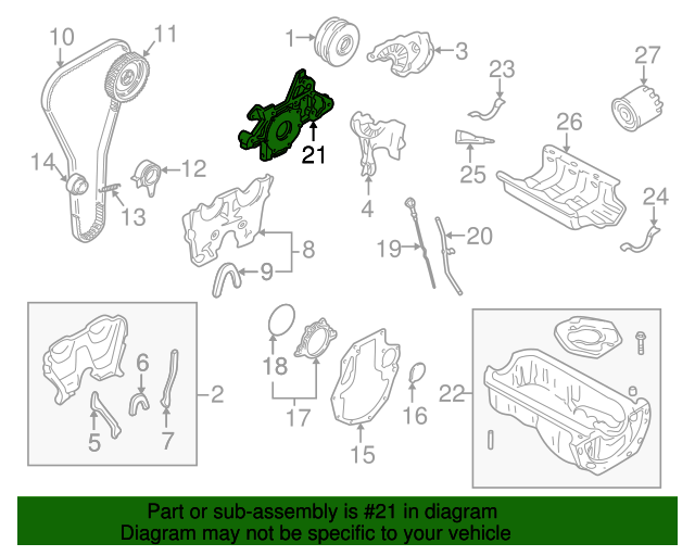 19992005 Mazda Miata Oil Pump BP6D14100