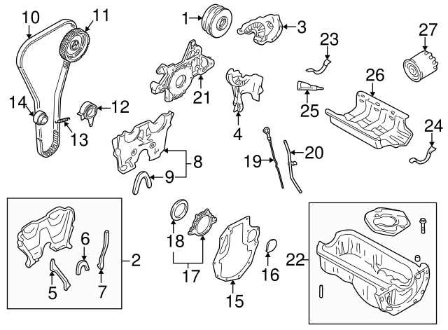 Genuine Mazda B6F4-10-428 Oil Pan Gasket