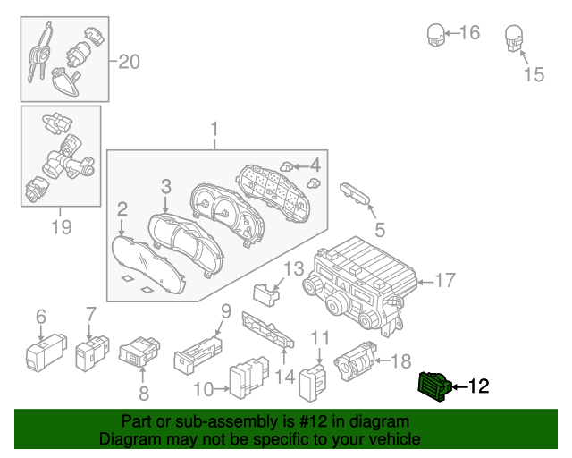937054D000VA Temp Sensor 2014 Kia Sedona Kia.Parts Store
