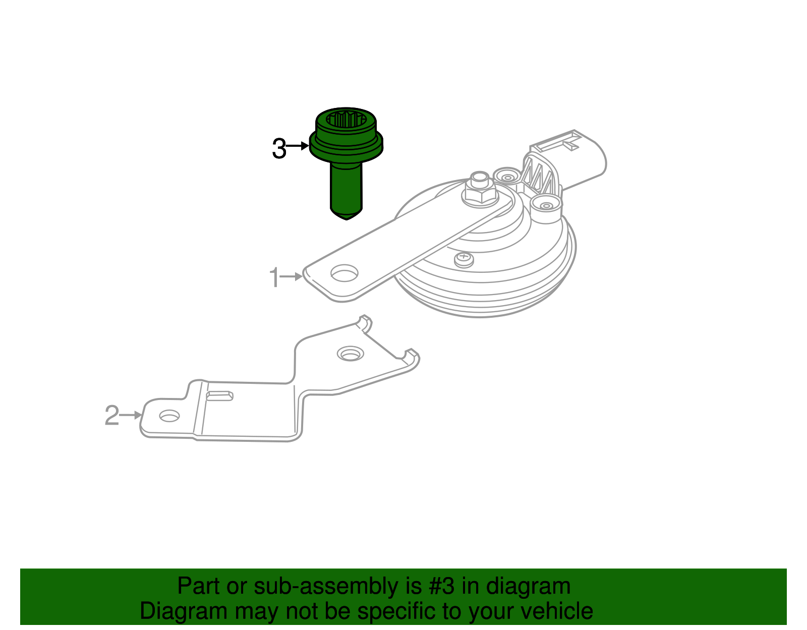 Anti-Theft Alarm Siren Bolt - Volkswagen (N-107-367-01)