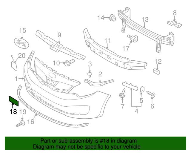 865191W510 License Bracket 20152016 Kia Rio Kia.Parts Store