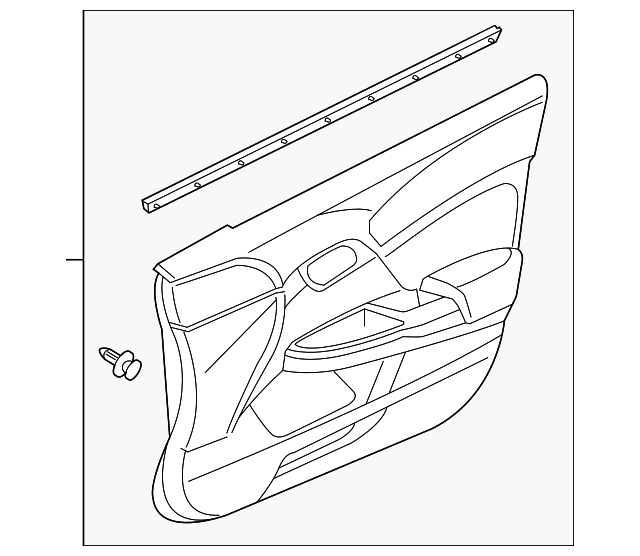 Rear Honda Genuine 82131-TR3-L61ZB Seat Cushion Trim Cover