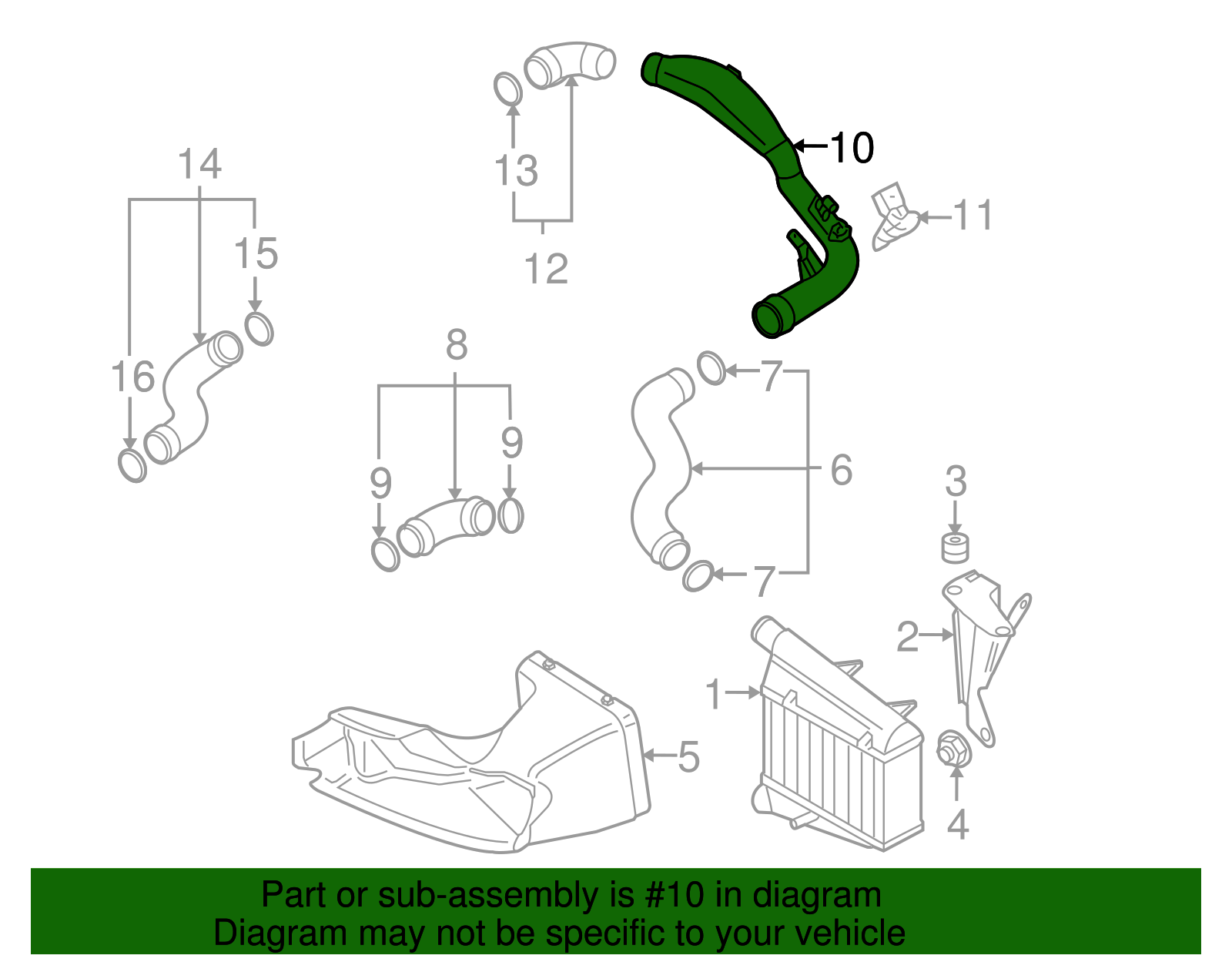 Pressure Pipe - Volkswagen (8D0-145-840-AB)
