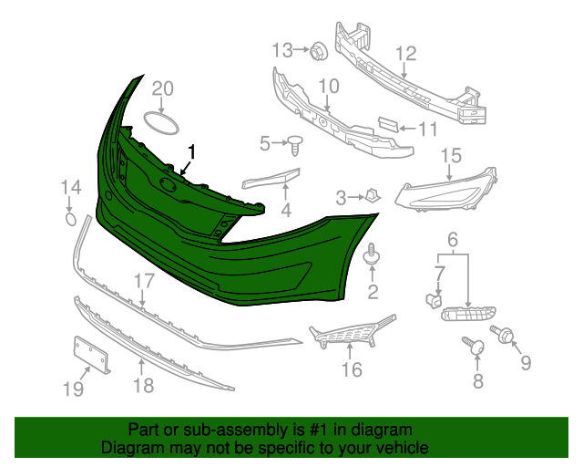20112013 Kia Optima Bumper Cover 86511 2T001 QuirkParts