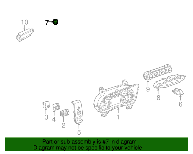 20102022 GM Sun Load Temperature, Ambient Light Sensor 13525289 GM