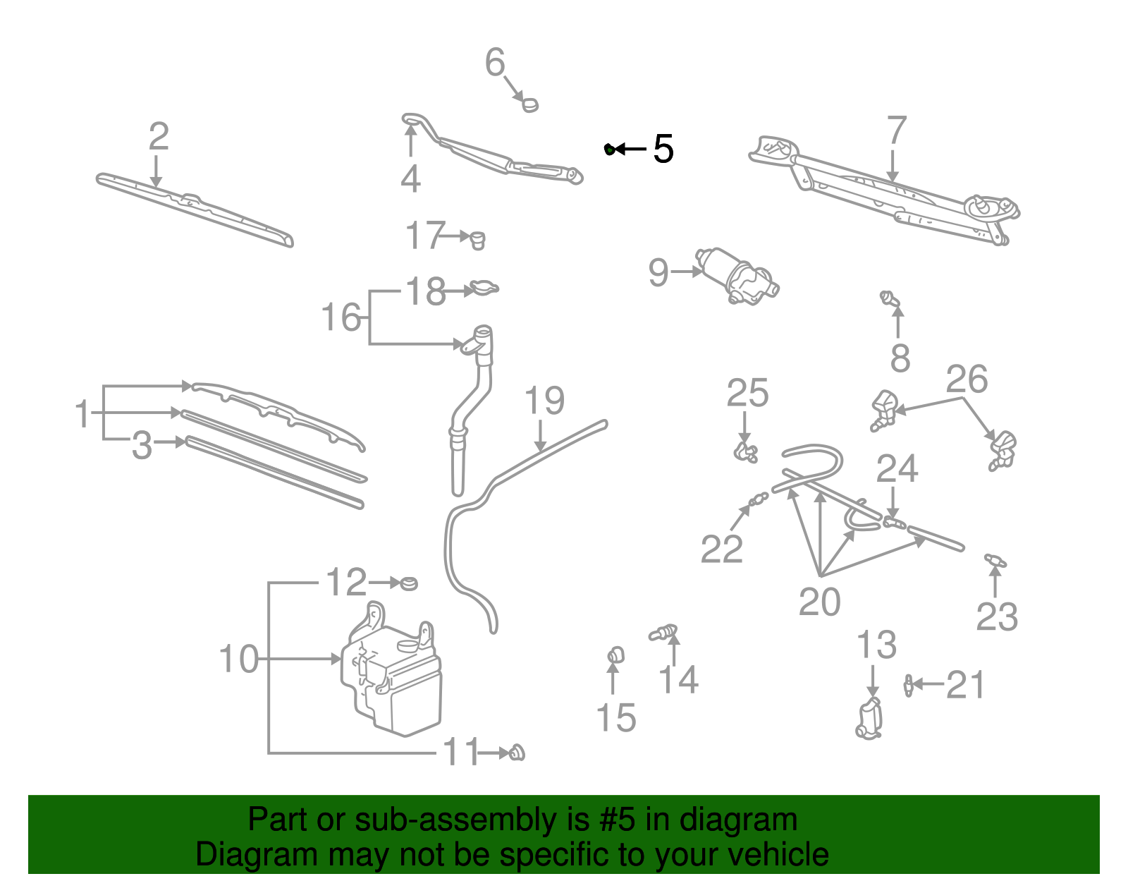 Wiper Arm Nut - Toyota (90179-10223)