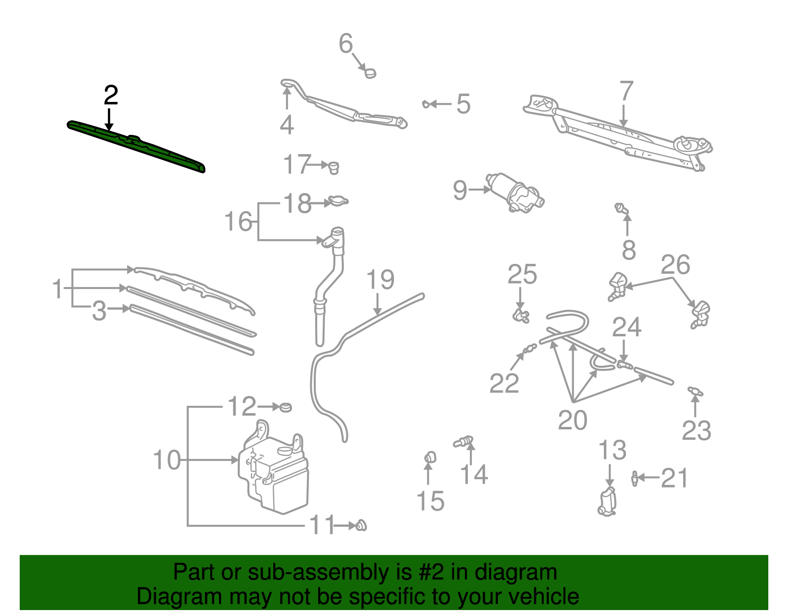 Wiper Blade - Toyota (85291-33050)