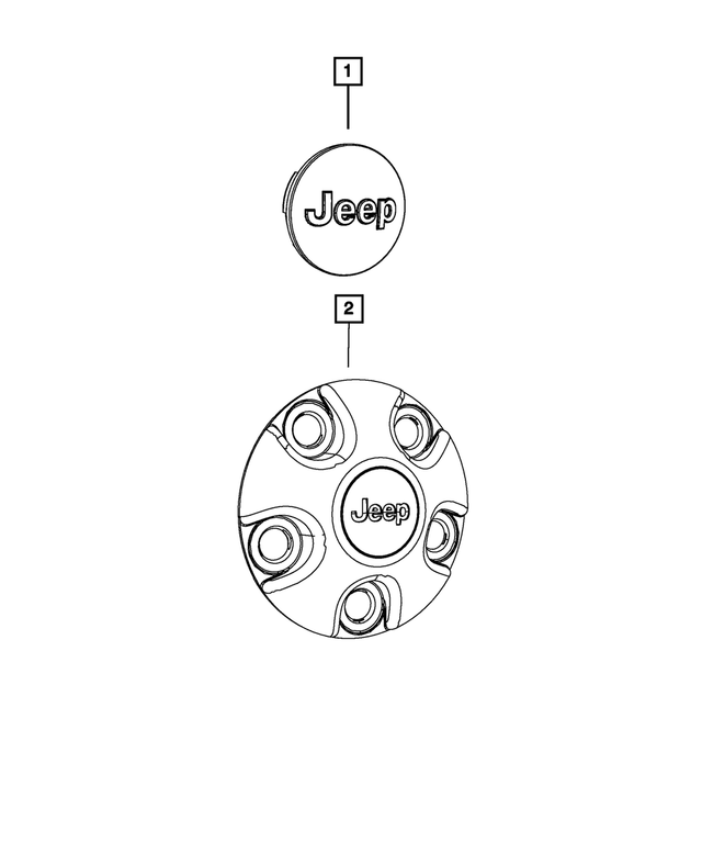 2024 Jeep Wheel Center Cap 68550769AA Mopar eStore