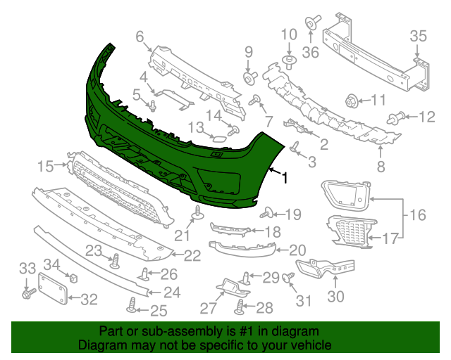 LAND ROVER RYQ500070 GENUINE OEM AIR GUIDE RETAINER CLIP